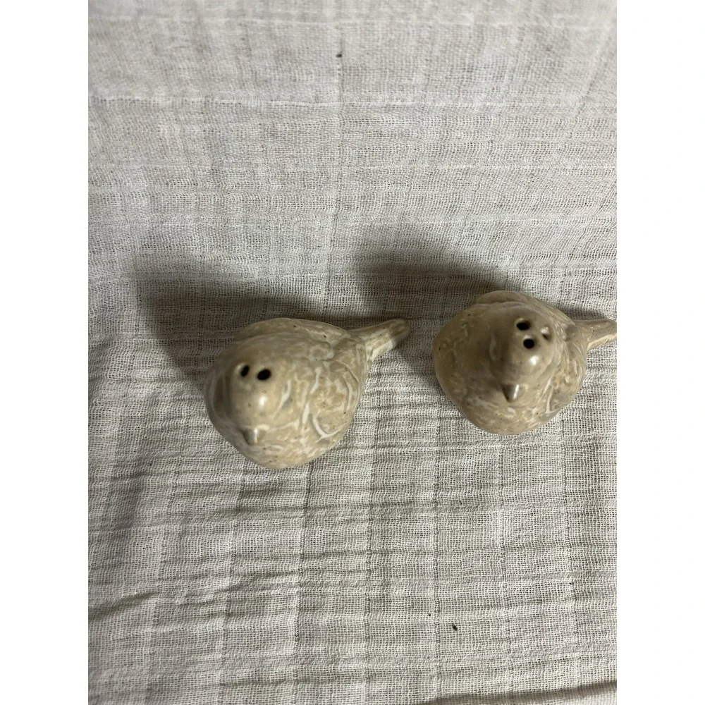 The Bridge Collection‎ Song Bird Salt And Pepper Shakers 2.5 In Speckled Tan